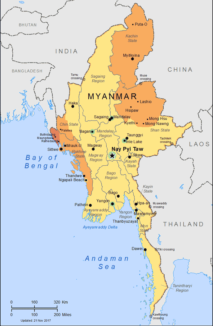 Formerly Burma